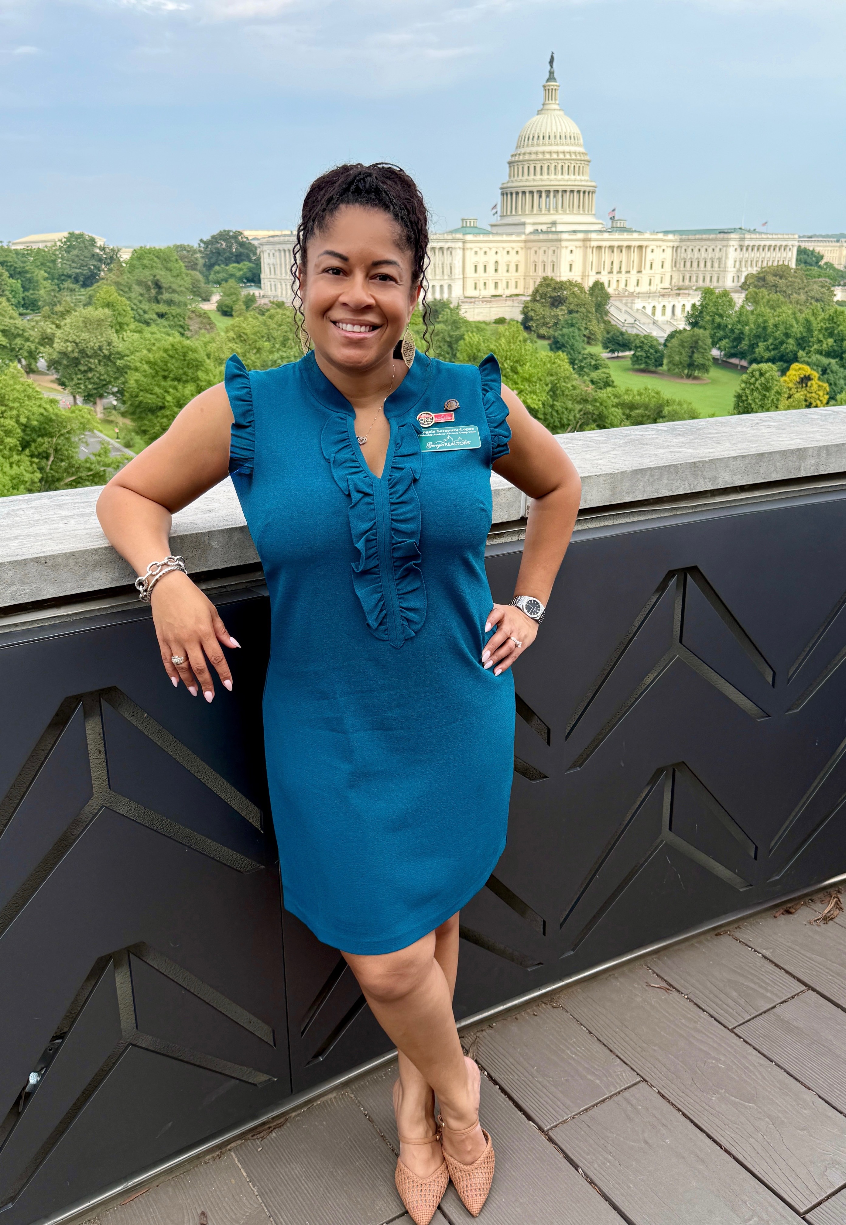 Angela Sorapuru-Lopez at the U.S. Capitol, GAR Leadership Academy