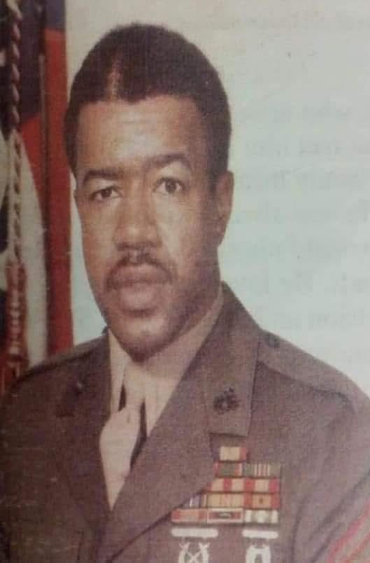 Angela's father in his U.S. Marine Corps uniform