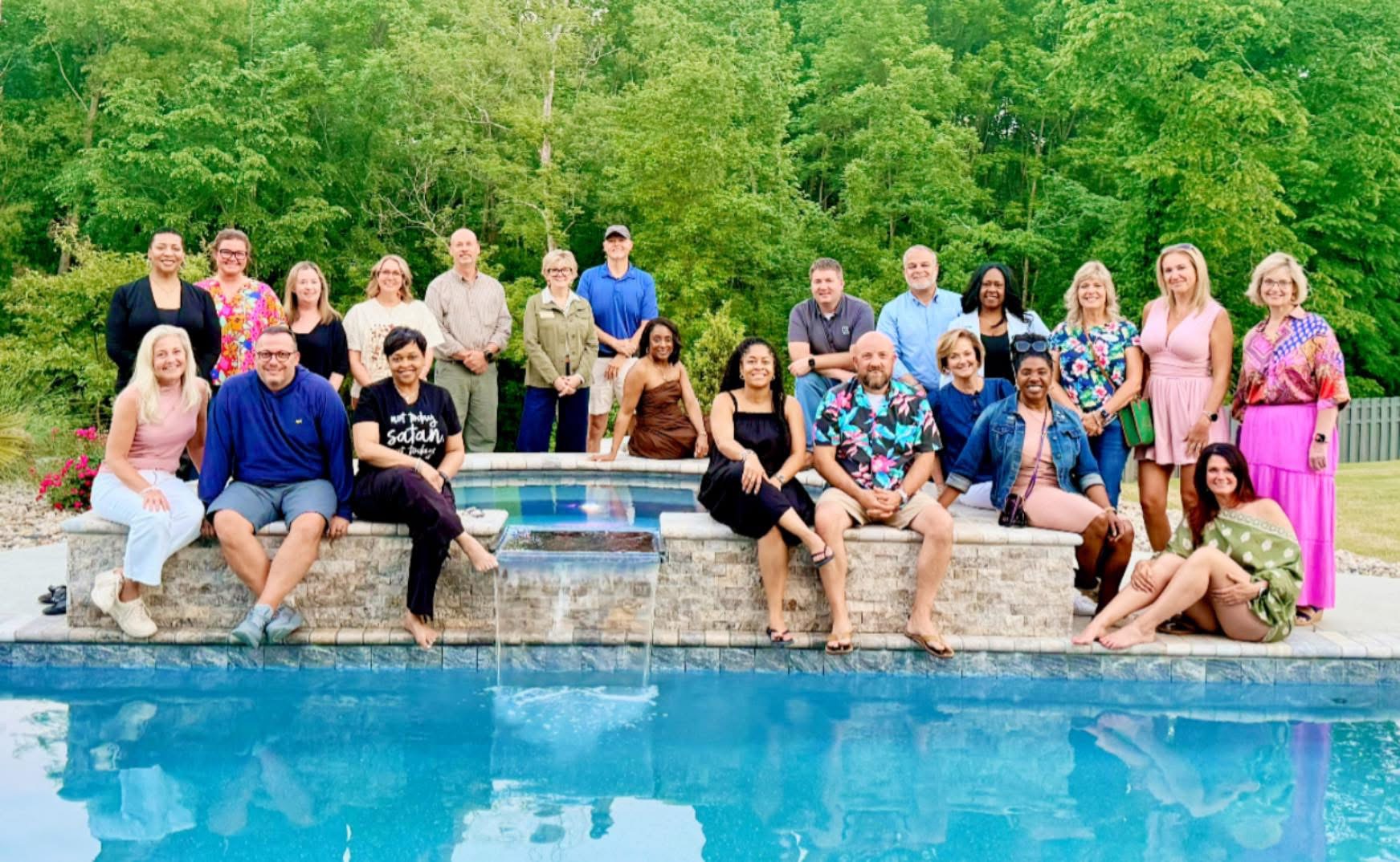 Angela connecting with REALTOR colleagues at a community gathering