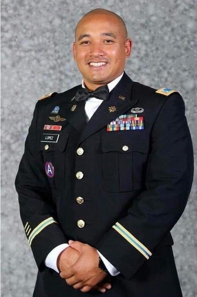 Angela's husband Ramon in his U.S. Army dress uniform